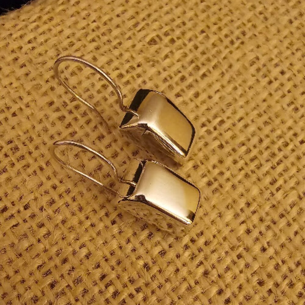 Retired Silpada Rectangle Earrings on French Wires - (W0118)